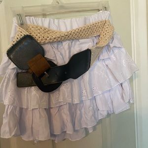 Layered mini skirt